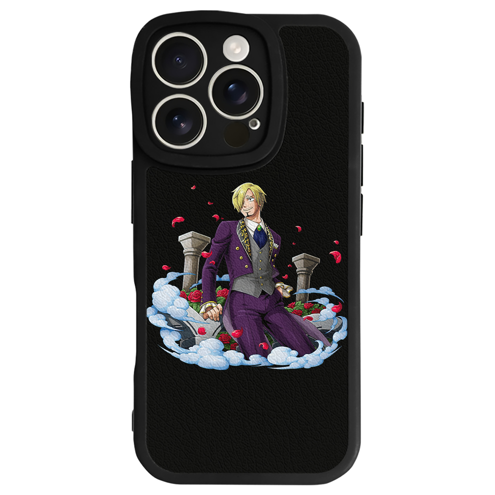 （画像用） ワンピース サンジ ONE PIECE Sanji 【iPhone 16シリーズ対応】シリコンスマホケース（レザー調） 材質：シリコン